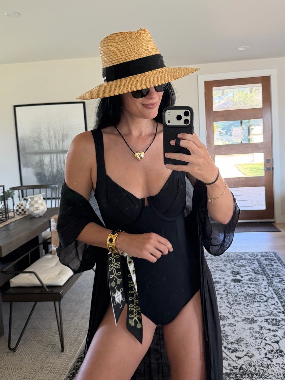 Cupshe Dreaming Black One-Piece Swimsuit